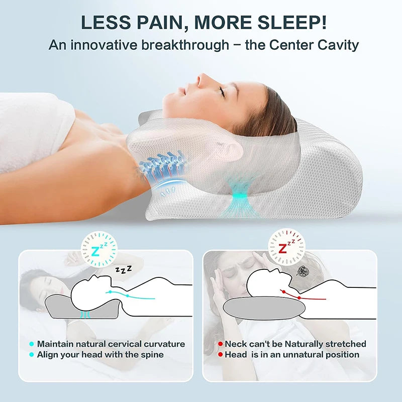 Almohada cervical con espuma viscoelástica